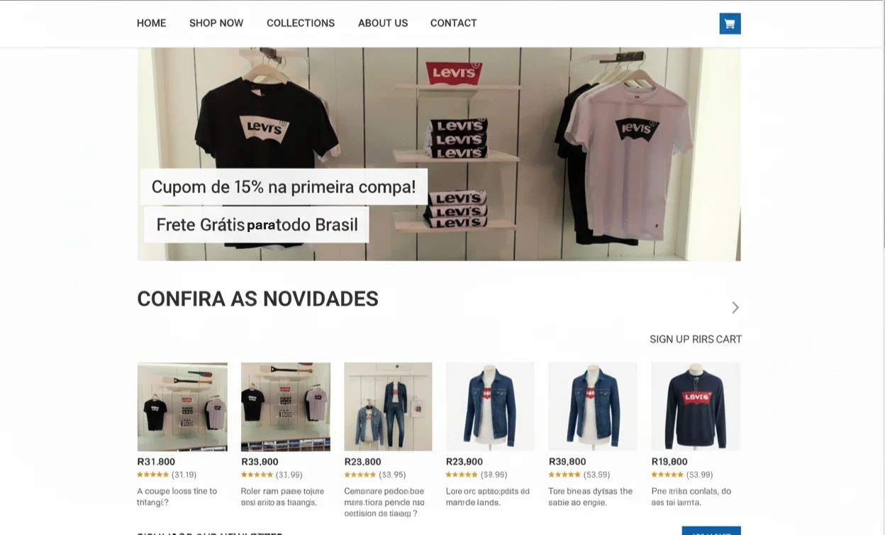 Mockup do projeto de Landing Page de Campanha
