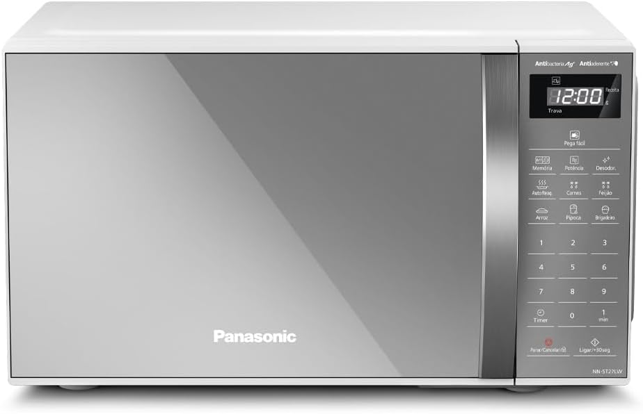 Micro-ondas Panasonic 21L Branco Porta Espelhada